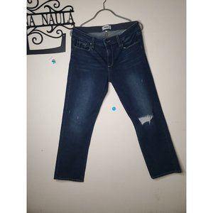 Paige Brigitte Straight Womens 28 Stretch Dark Wash Mid Rise Denim Jeans